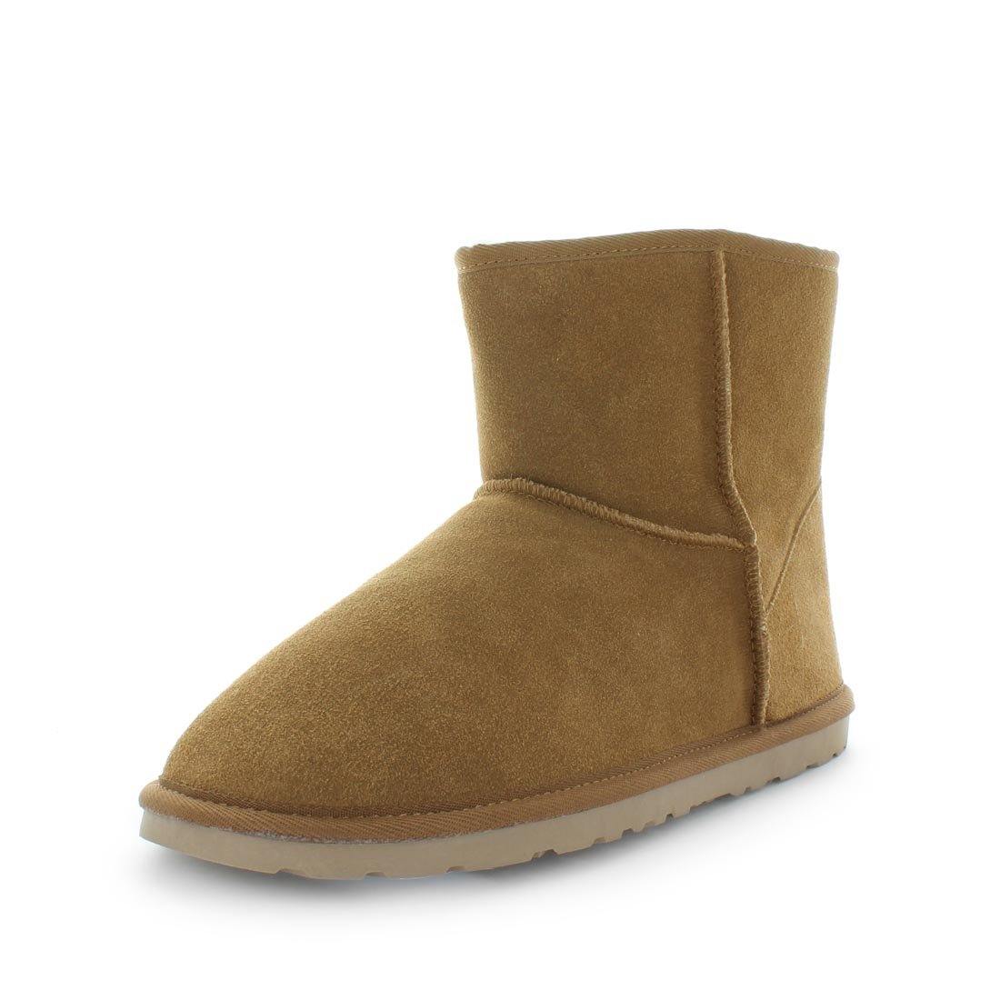 CAFY (6536948285519)Just Bee UGGs- cafy- Men's classic boot style slipper, 100% wool, leather shoe with detailed upper and over hanging wool on the trim - Men's comfort slippers - Men's best slippers- UGGs
