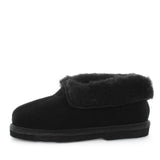 Just Bee UGGs- cosa- womens little boot slipper style, 100% wool, leather shoe with detailed upper and over hanging wool on the trim - womens comfort slippers - womens best slippers- UGGs (4865771176015)