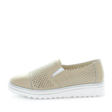 CRISTA (6538287153231)Just Bee comfort shoes - Crista by Just Bee - womens comfort shoes - flat slip-on style shoes with a laser cut upper and slight flatform wedge all wrapped in leather construction