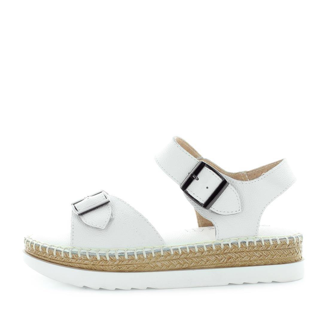 Cilia - just bee - just bee comfort - Platform outsole leather women's sandals with twin buckles - padded footbed - comfort women's flats - women's sandals - leather sandals - comfort platform sandals - rear and top strap for a more secure fit (6604840271951)