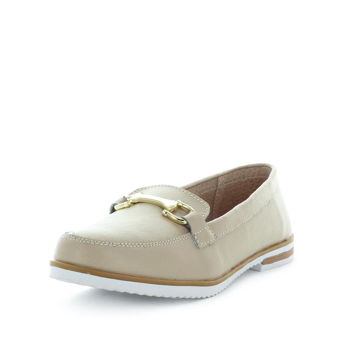 CIRCA by just bee - just bee comfort - women's leather comfort loafer style shoes - ladies comfort leather shoes - leather flats - gold detailed leather upper loafer women's style (6584738349135)