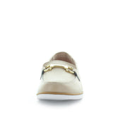 CIRCA by just bee - just bee comfort - women's leather comfort loafer style shoes - ladies comfort leather shoes - leather flats - gold detailed leather upper loafer women's style (6584738349135)