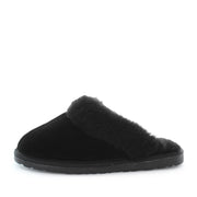 Just Bee UGGs- cita- womens little slip-on slipper style, 100% wool, leather shoe with detailed upper and over hanging wool on the trim - womens comfort slippers - womens best slippers- UGGs (4865771143247)