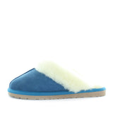 Just Bee UGGs- cita- womens little slip-on slipper style, 100% wool, leather shoe with detailed upper and over hanging wool on the trim - womens comfort slippers - womens best slippers- (4865771143247)