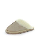Just Bee UGGs- cita- womens little slip-on slipper style, 100% wool, leather shoe with detailed upper and over hanging wool on the trim - womens comfort slippers - womens best slippers- UGGs (4865771143247)