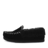 Just Bee UGGs- crafts - womens moccasins slipper style, 100% wool, leather shoe with detailed upper and over hanging wool on the trim - womens comfort slippers - womens best slippers- UGGs (4865771208783)