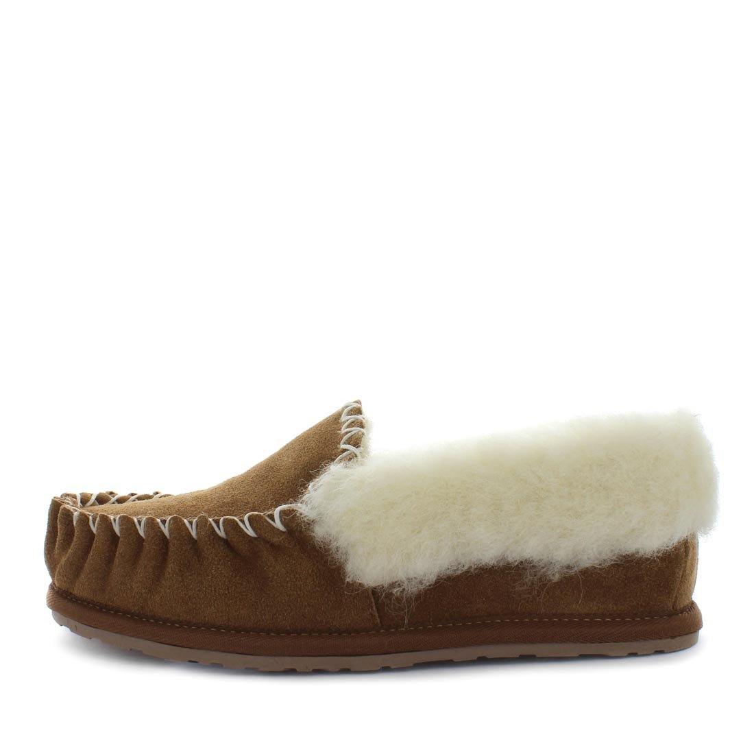 Just Bee UGGs- crafts - womens moccasins slipper style, 100% wool, leather shoe with detailed upper and over hanging wool on the trim - womens comfort slippers - womens best slippers- UGGs (4865771208783)