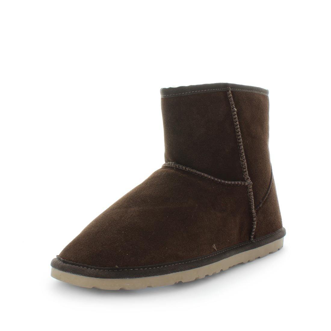 Just Bee UGGs- cafy- Men's classic boot style slipper, 100% wool, leather shoe with detailed upper and over hanging wool on the trim - Men's comfort slippers - Men's best slippers- UGGs (6536948285519)