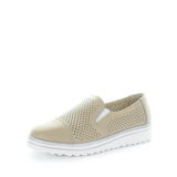 CRISTA (6538287153231) Just Bee comfort shoes - Crista by Just Bee - womens comfort shoes - flat slip-on style shoes with a laser cut upper and slight flatform wedge all wrapped in leather construction