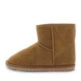 Just Bee UGGs- cutey- womens classic boot style slipper, 100% wool, leather shoe with detailed upper and over hanging wool on the trim - womens comfort slippers - womens best slippers- UGGs (4865700626511)
